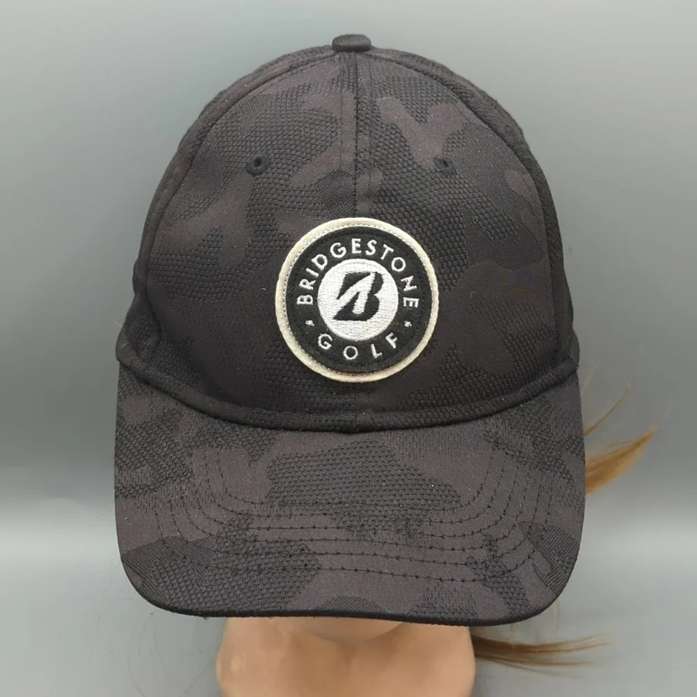 Bridgestone Golf Hat Cap Black Camo Snapback OSFA Adjustable